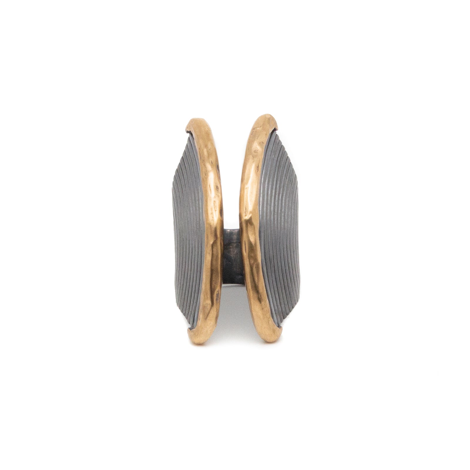 HANIAH Silver and Bronze Ring