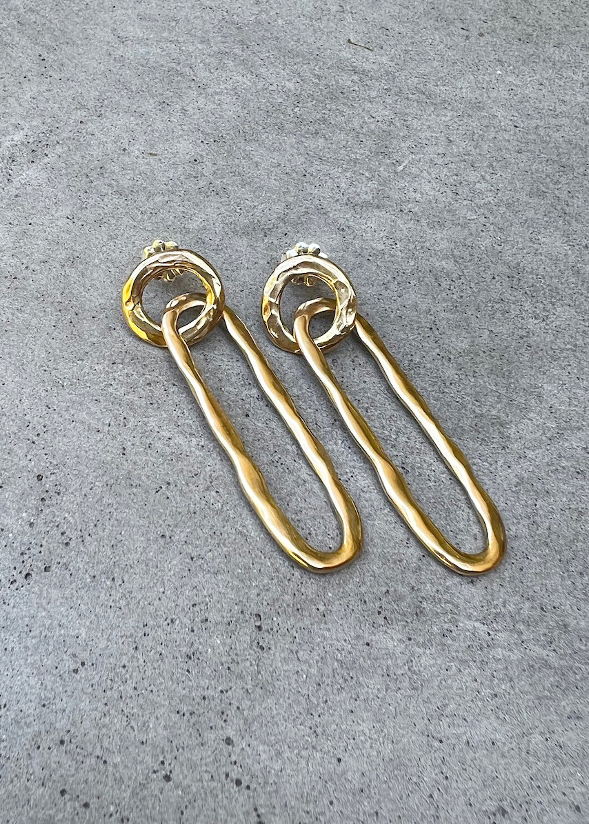 Circle and Link Earrings