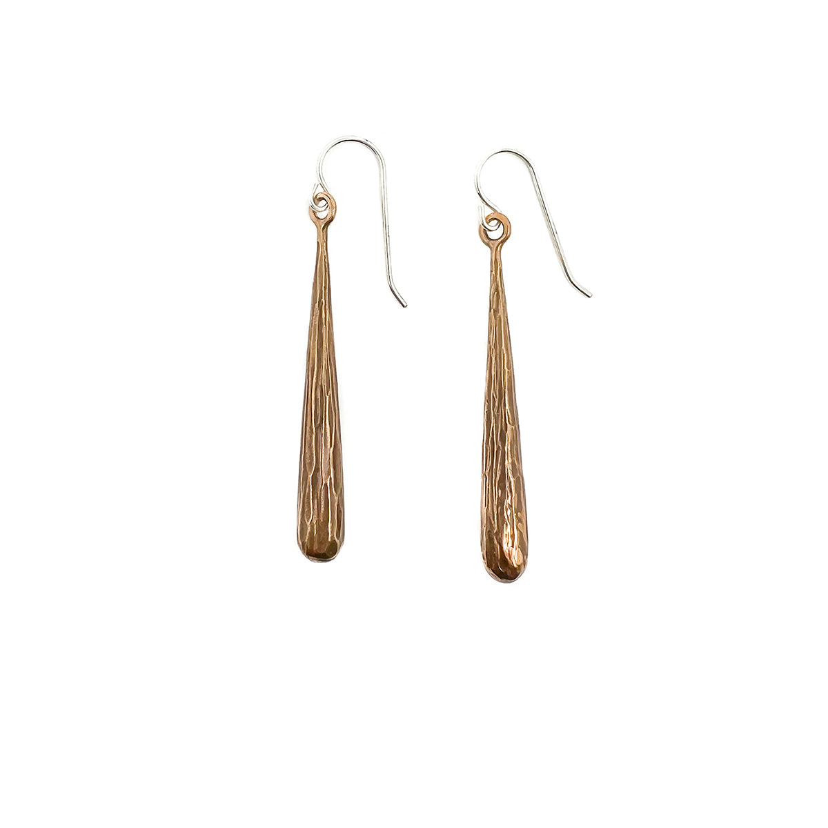 Metal Drops Earrings - Textured