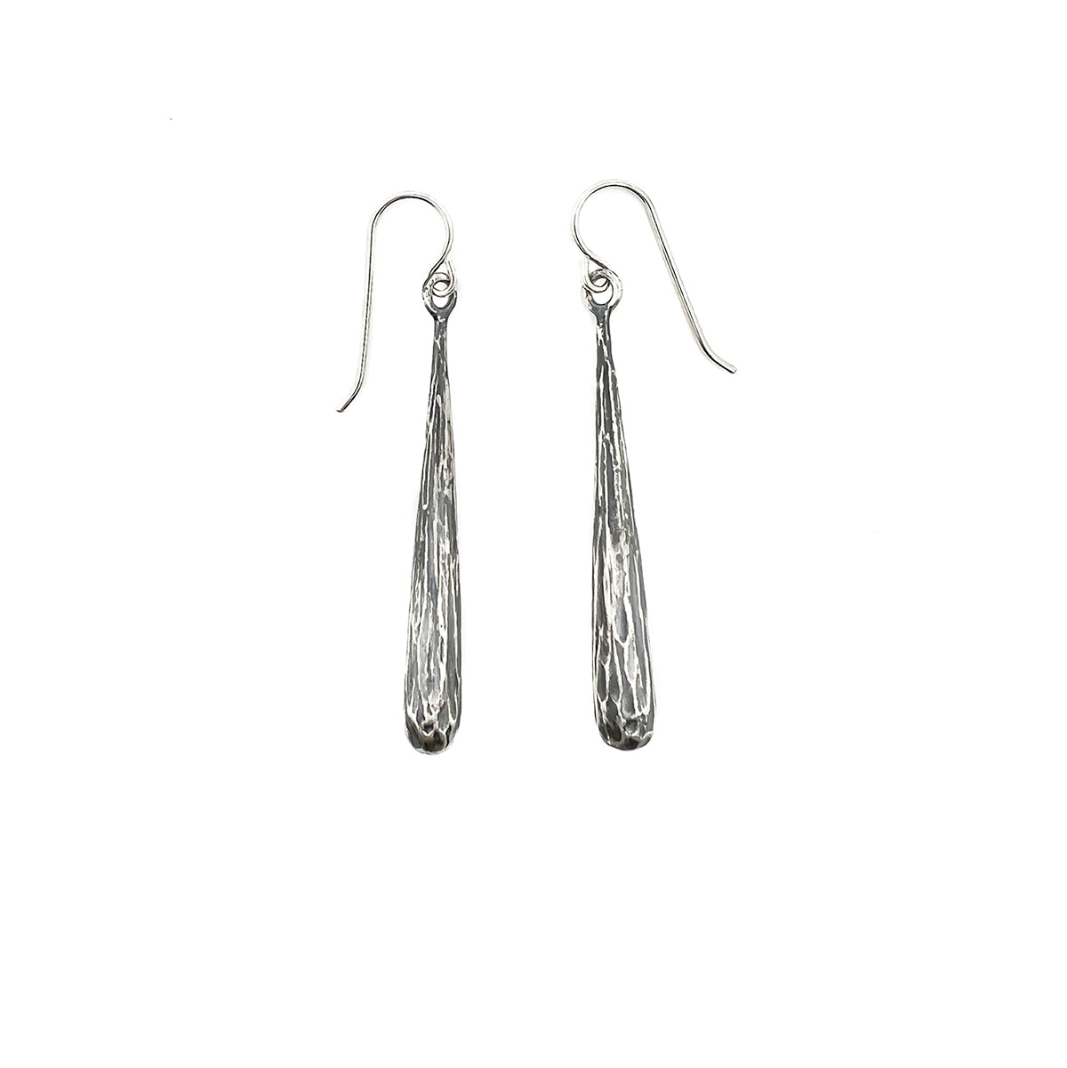 Metal Drops Earrings - Textured