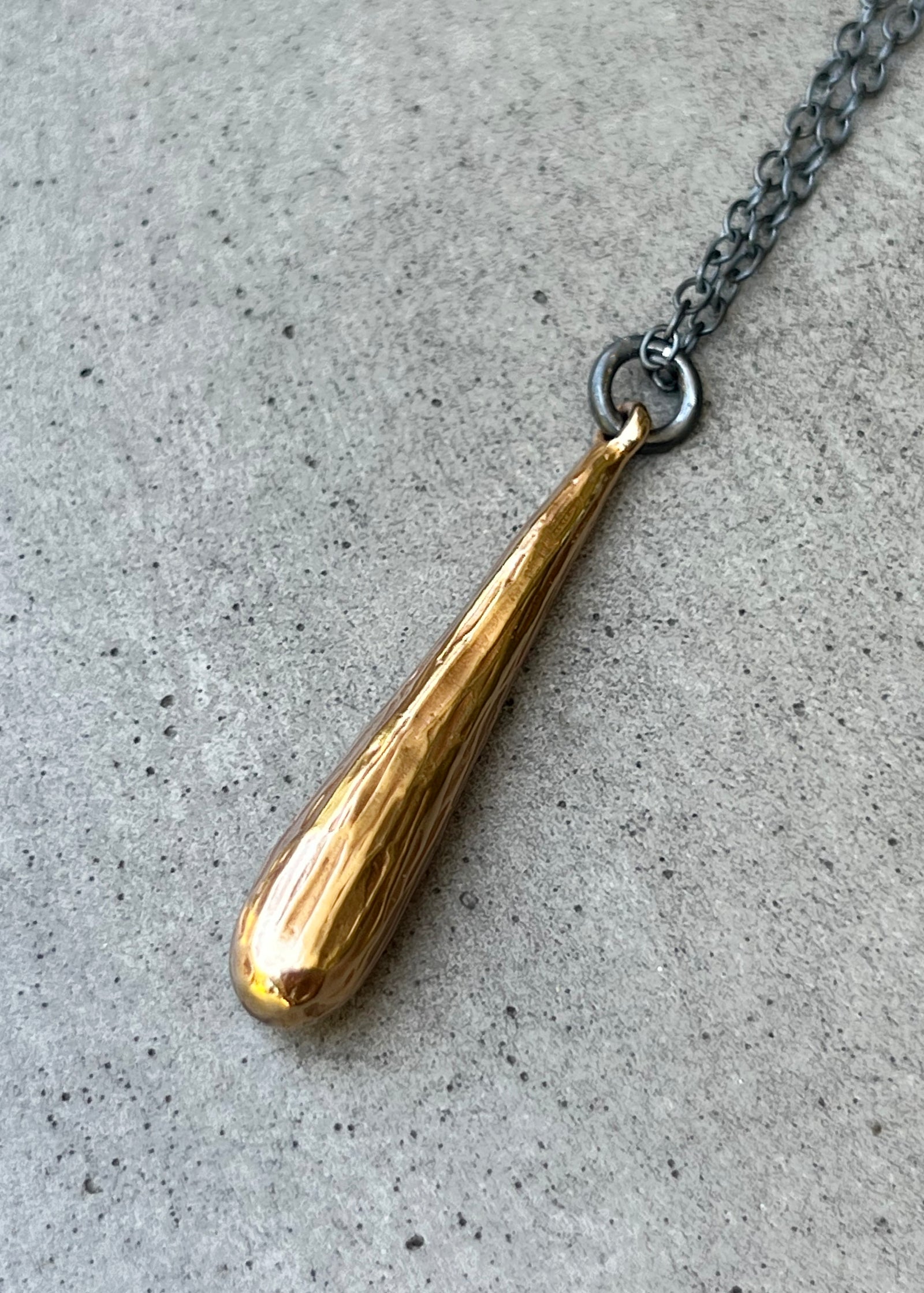 Textured Metal Drop Pendant