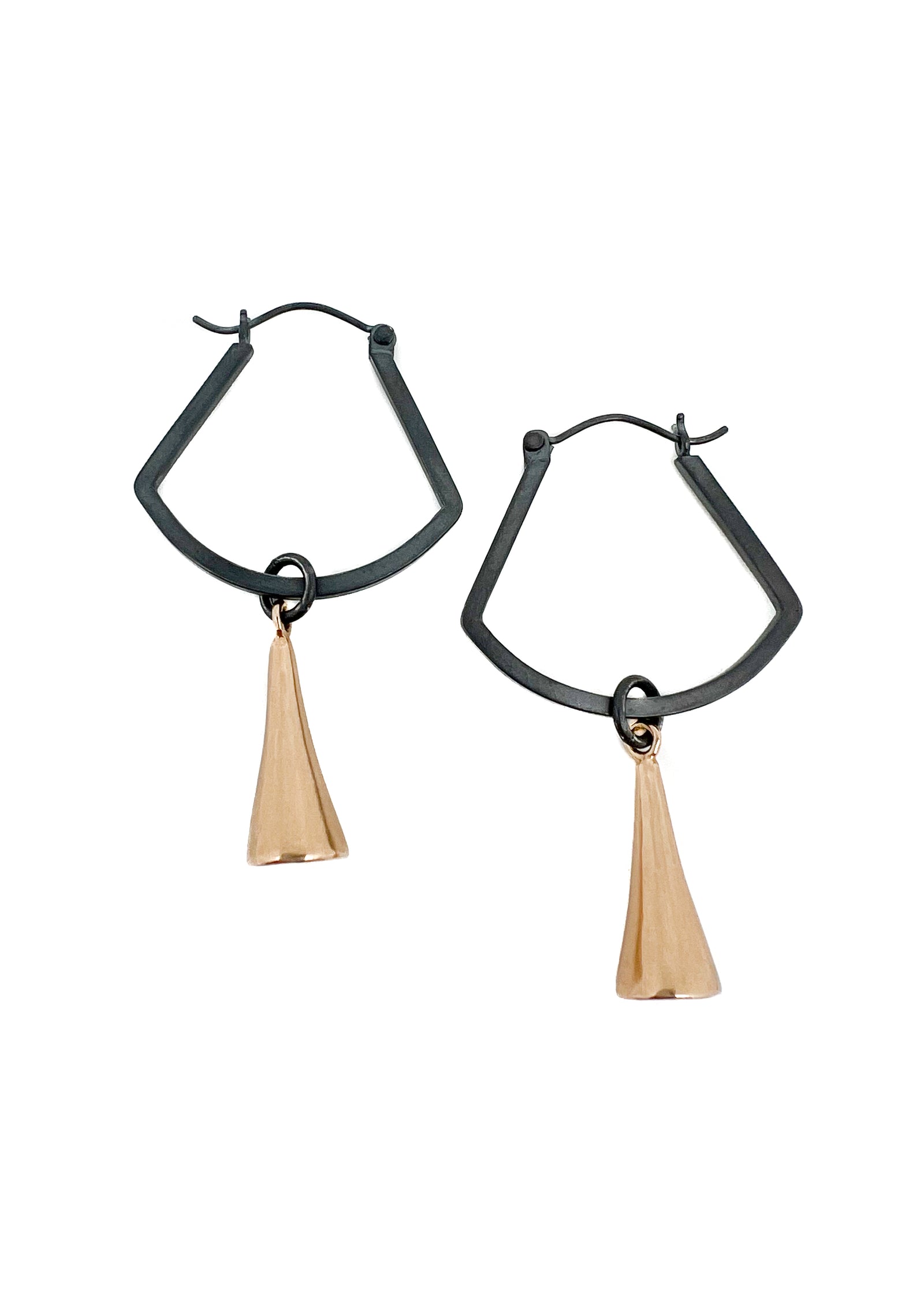 ELOK Oxidized Silver Hoops