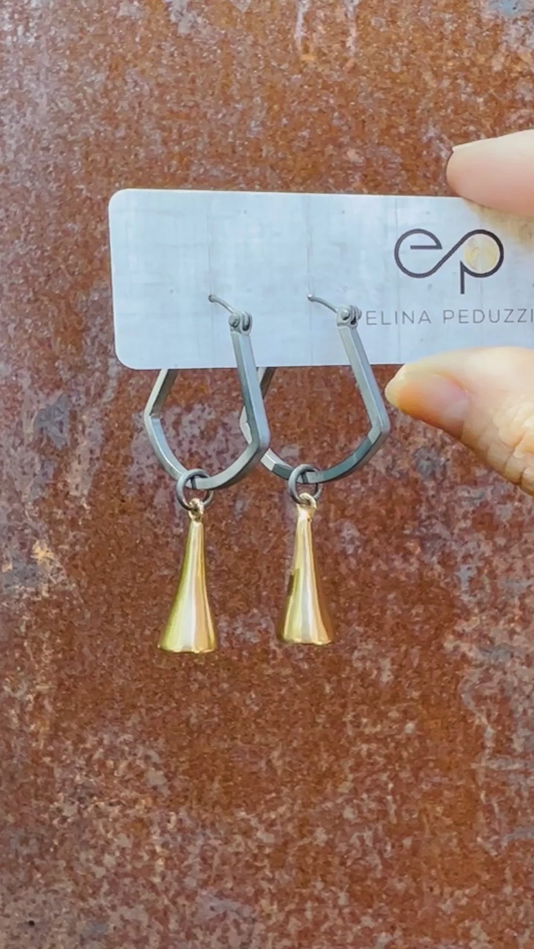 ELOK Oxidized Silver Hoops