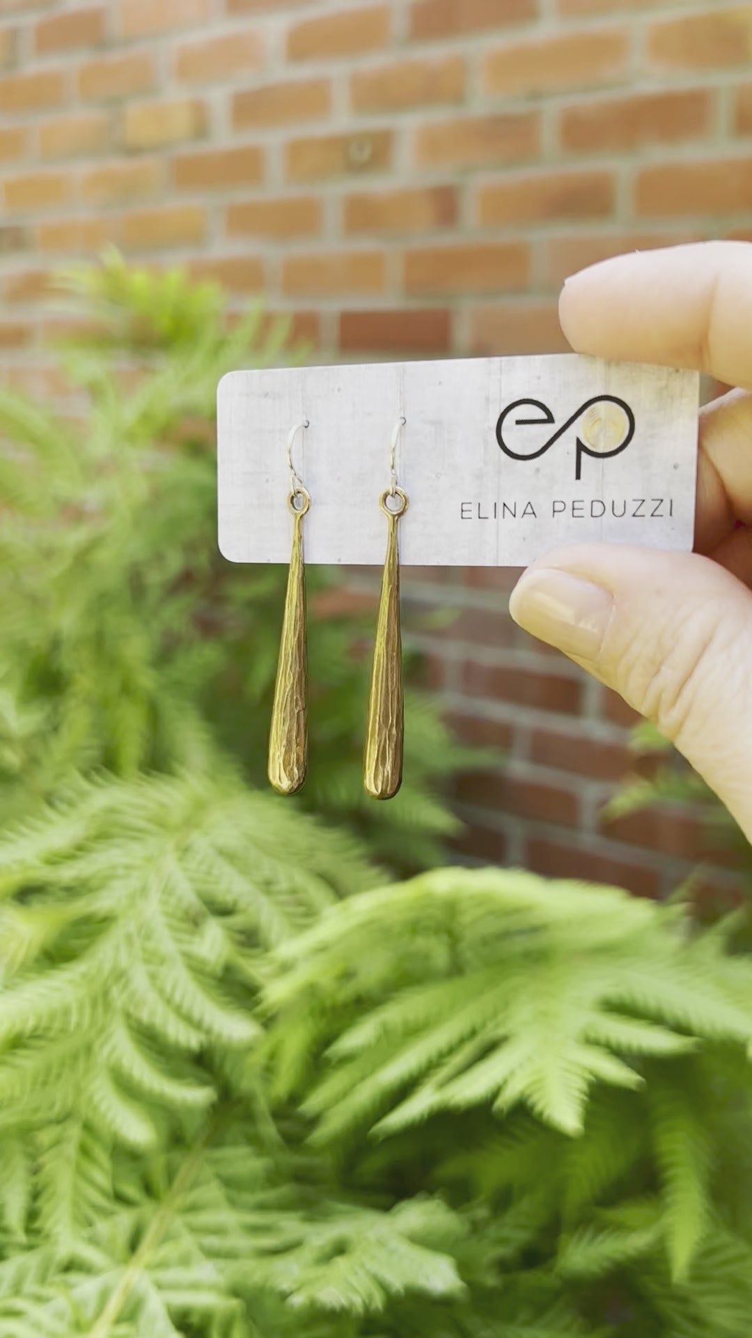 Metal Drops Earrings - Textured