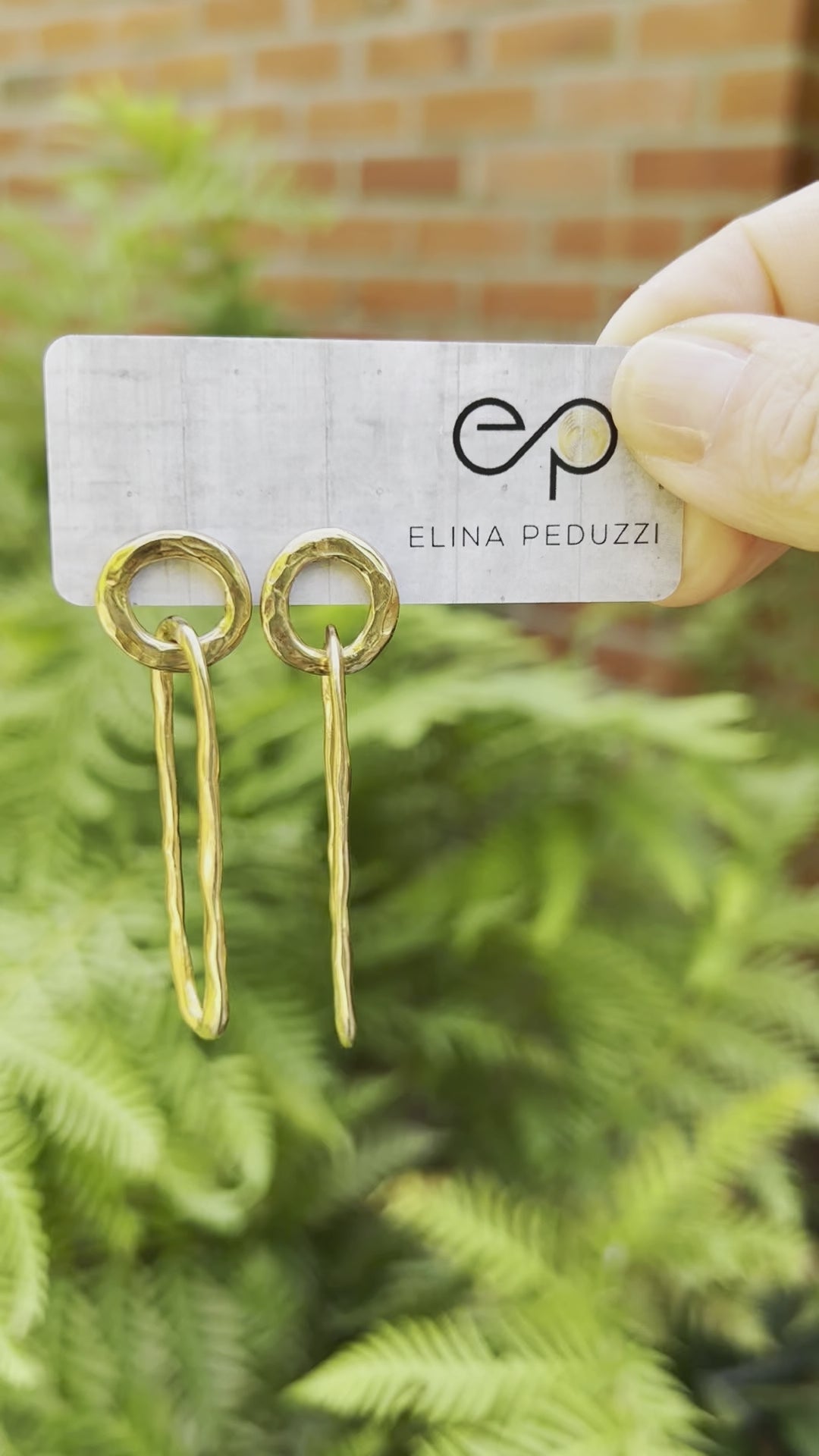 Circle and Link Earrings