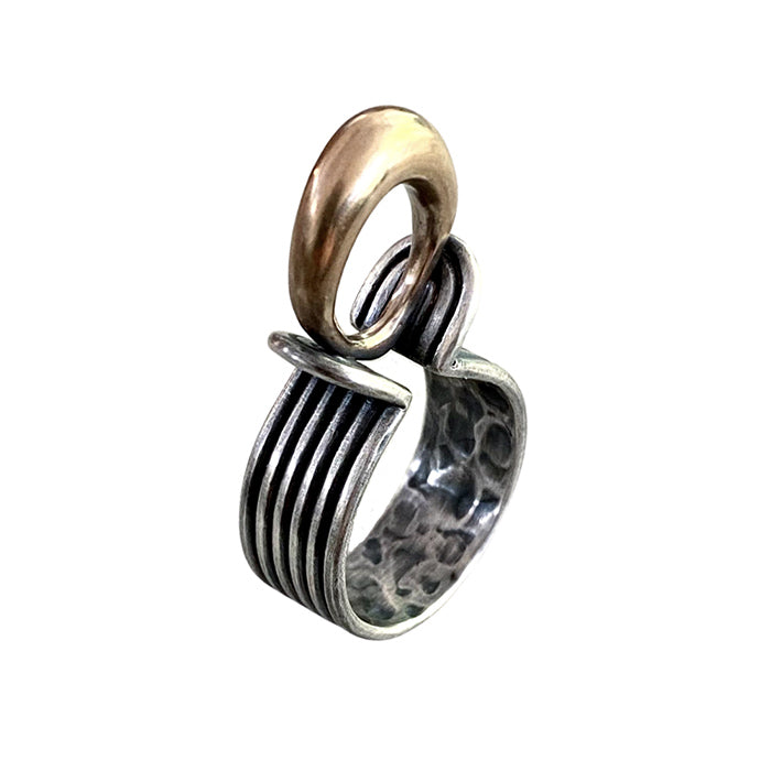 Bimetal Silver and Bronze Ring