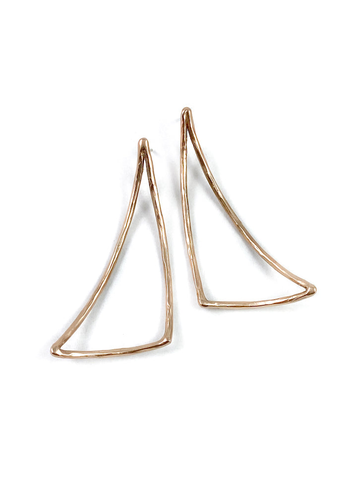 Curved Triangle Earrings