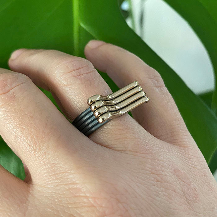 Silver and Bronze Ring