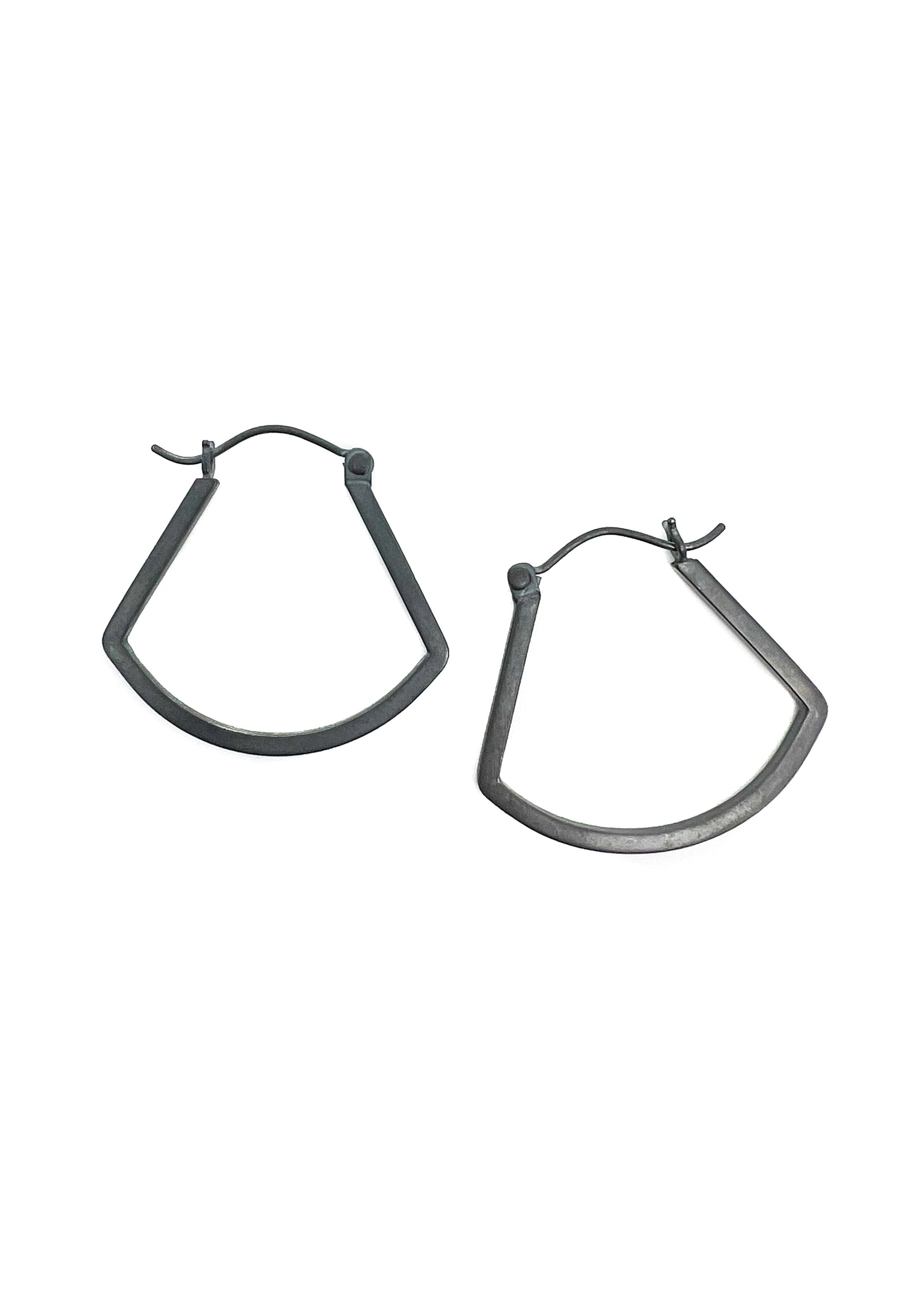 ELOK Oxidized Silver Hoops