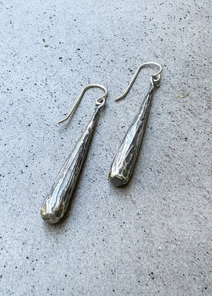 Metal Drops Earrings - Textured