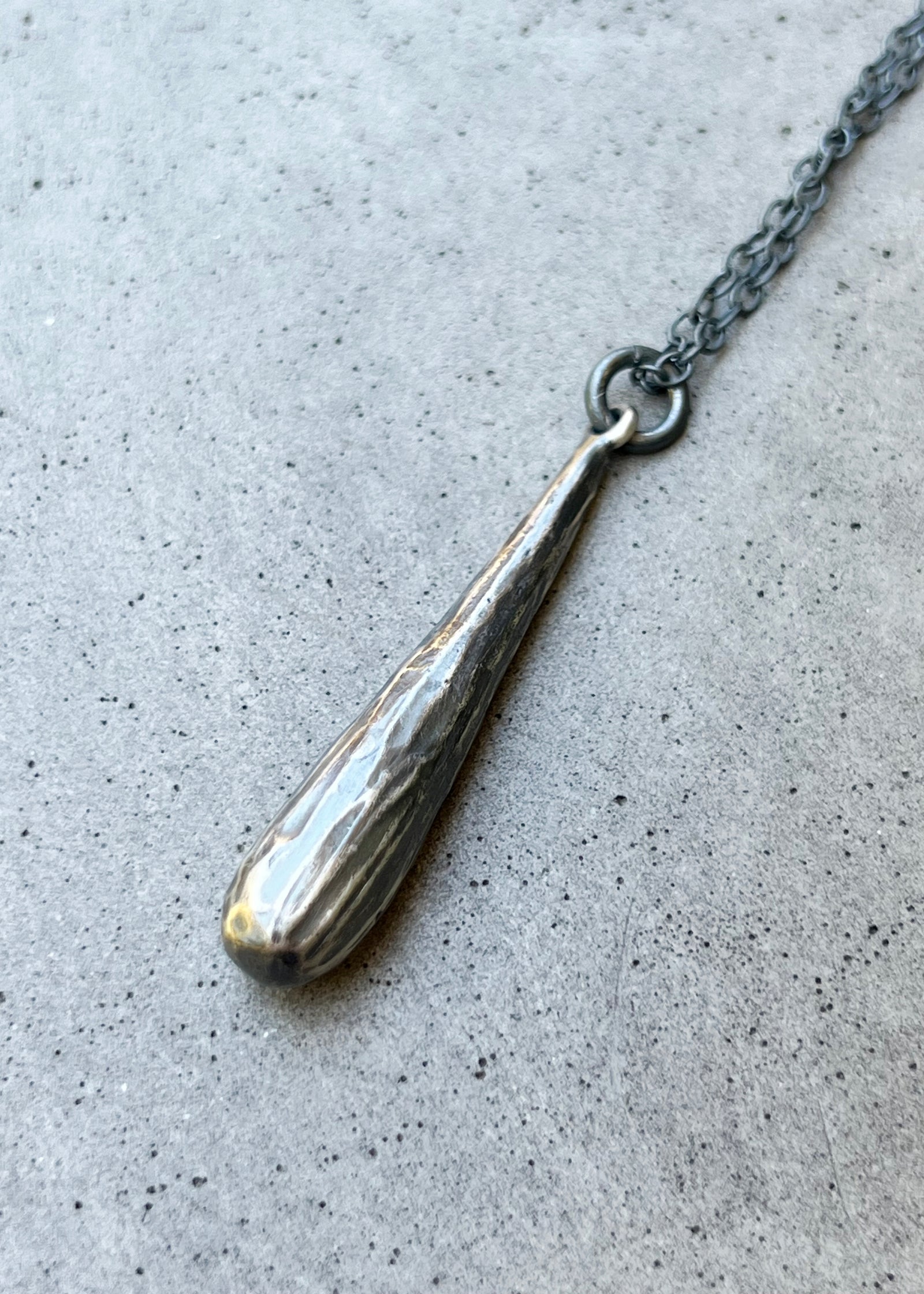 Textured Metal Drop Pendant