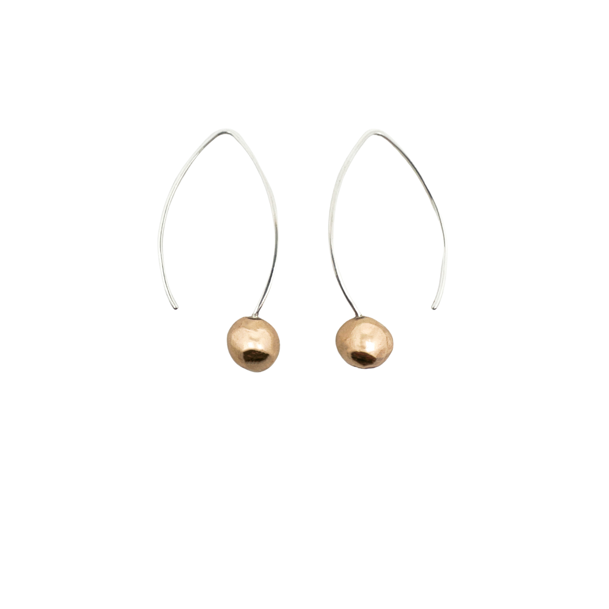 Metal Pearls Drop Earrings