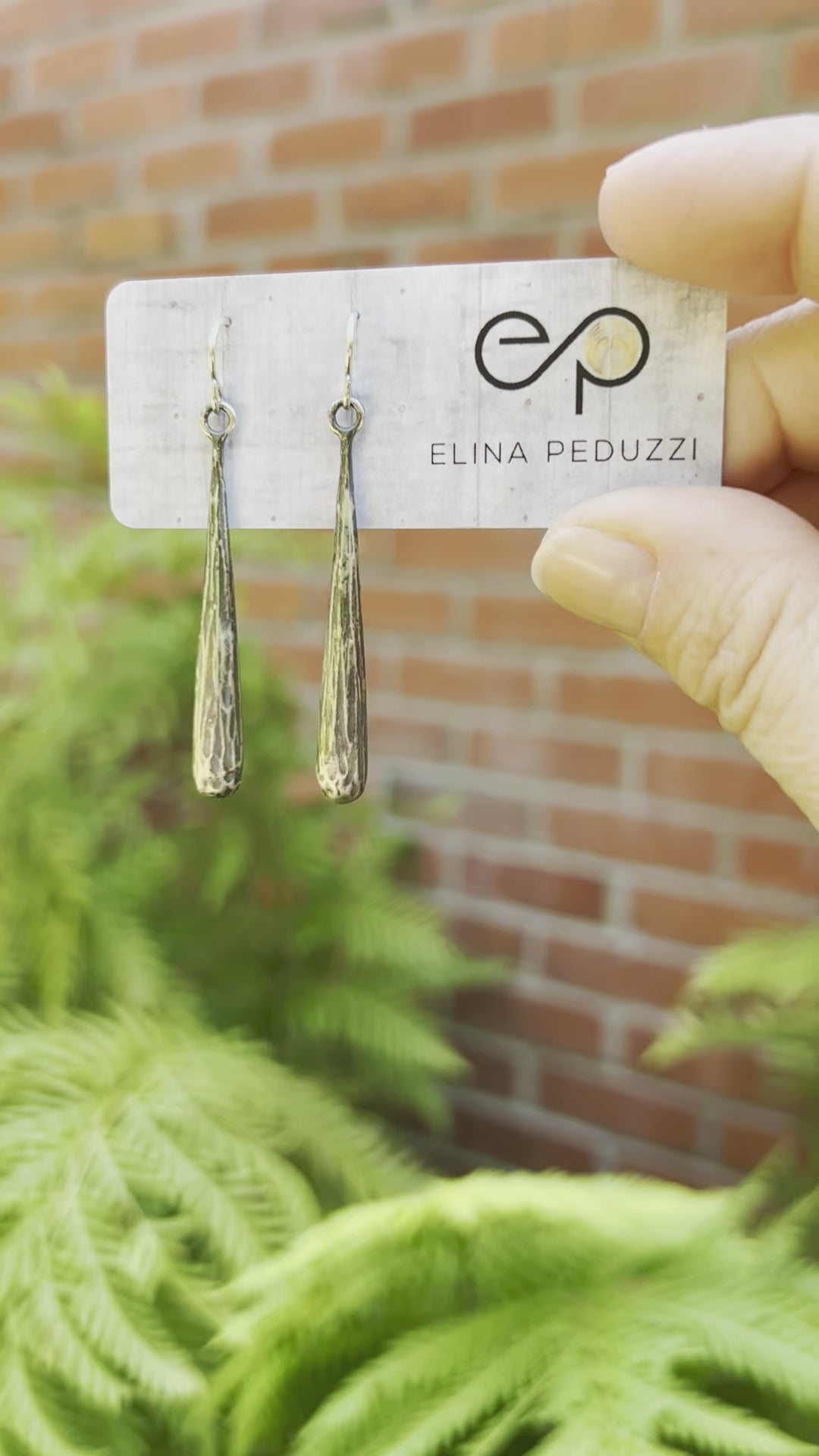 Metal Drops Earrings - Textured