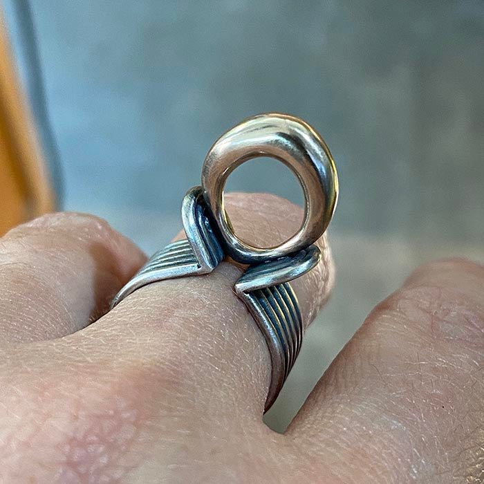 Bimetal Silver and Bronze Ring