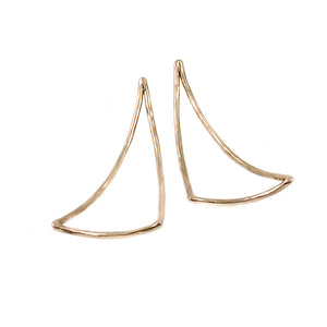 Curved Triangle Earrings