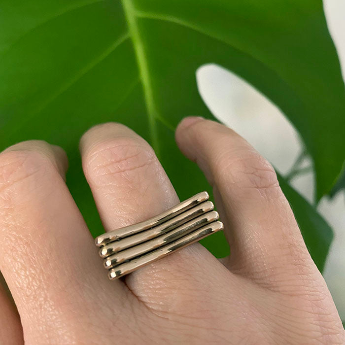 Silver and Bronze Ring